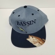 Bassin&#39; Fishing Snapback Hat, Dad Gift, Fishing Gift, Bass &amp; Lure Logo - £11.83 GBP