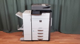 Sharp MX 4141N Color Copier Printer Scanner Network Booklet Finisher Low... - $2,920.50
