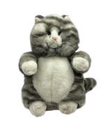 Russ Berrie Prudence Cat Stuffed Animal Plush Chubby Gray Tabby Kitty St... - £17.61 GBP