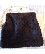 Walborg Vintage Beaded Black Evening Purse w/chain Handle Hand Made in C... - £11.87 GBP