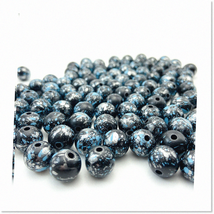 200PCS Acrylic Crystal Beads - Round Gemstone Loose Beads for Jewelry Making - D - $22.76