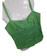 Ann Taylor LOFT Green Striped Top CAMISOLE Y2K Size 10 - $12.86