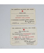 Mother&#39;s Aide Course First Aid Cards American Red Cross Lifeguard Lot - £11.65 GBP