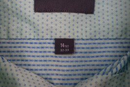 Ben Sherman Shirt Men 14.5 32-33 Green Blue Long Sleeve Button Up Casual - £18.14 GBP
