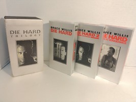 VHS Die Hard Trilogy Movie Collection 1996 3-Tape Set Tested - £10.77 GBP