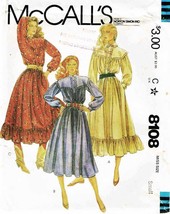 Misses&#39; WESTERN DRESS Vintage 1982 McCall&#39;s Pattern 8108 Size 10-12 UNCUT - £10.94 GBP