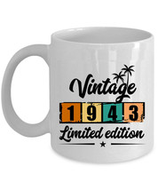 1943 Coffee Mug 11oz Limited Edition 80 Years Old 80th Birthday Vintage Cup Gift - £11.83 GBP