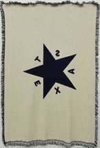 State Of Texas Star Flag Blanket - Soft Afghan Gift Throw Woven From Cotton - - £71.53 GBP