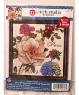 NEW Stitch Studio Counted Cross Stitch Kit by Nicole &quot;Paris Fleur&quot; Flora... - £10.10 GBP