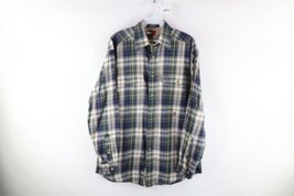 Vintage 90s Tommy Hilfiger Mens Small Checkered Plaid Double Pocket Button Shirt - £31.71 GBP