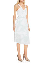 New Bcbgeneration Printed Halter Neckline Midi Dress/Pale Aqua White (Size 2) - £39.18 GBP