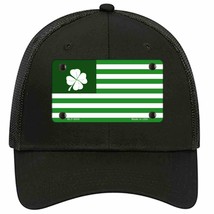 Green Shamrock Flag Novelty Black Mesh License Plate Hat - £23.17 GBP