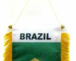 K&#39;s Novelties Brazil Mini Flag 4&quot;x6&quot; Window Banner w/Suction Cup - £2.27 GBP