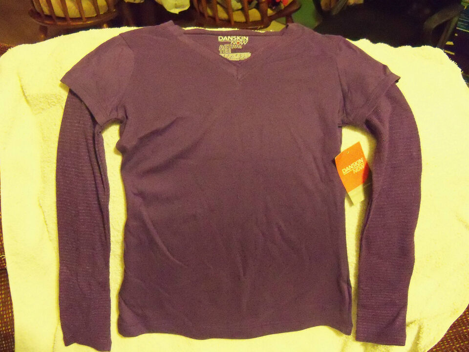 Primary image for Danskin Active Purple Thermal Tee Size Small  4/6 Women's NEW
