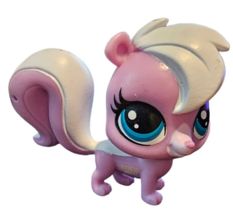 Hasbro Littlest Pet Shop #52 Skyla L&#39;Aroma Skunk Figure Pastel Purple Wh... - $9.89