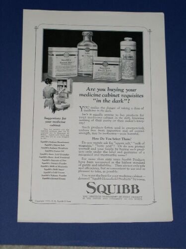 Squibb Medicine National Geographic Magazine Ad Vintage 1923 - $14.99
