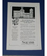 Squibb Medicine National Geographic Magazine Ad Vintage 1923 - $14.99