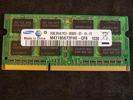 SAMSUNG 2GB DDR3 1066MHZ 2Rx8 PC3 8500S LAPTOP MEMORY STICK RAM - £6.22 GBP