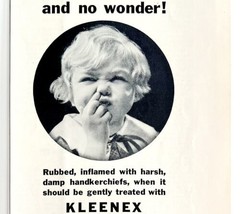 Kleenex Dispoable Tissues 1933 Advertisement Children Raw Tender Nose DW... - £15.72 GBP