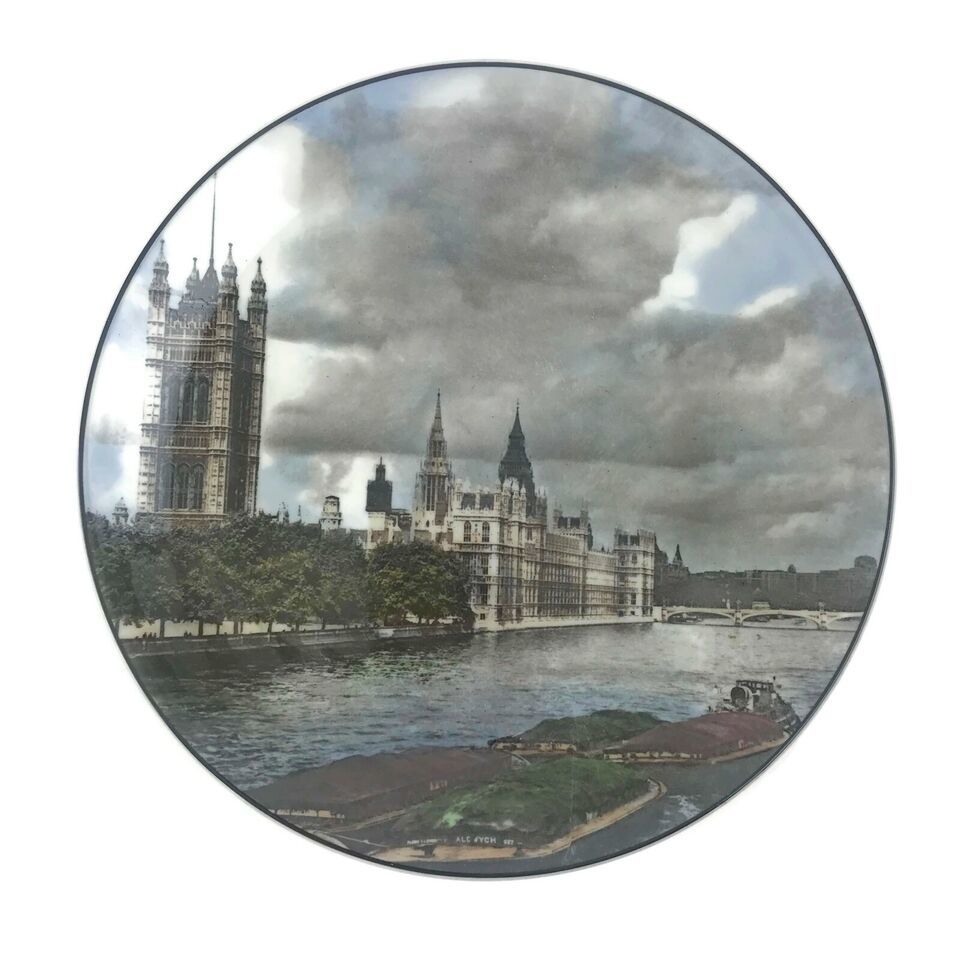 Vintage Royal Doulton England Cabinet Plate Houses Of Parliament London ... - $27.67