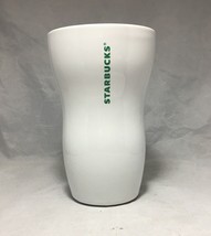 Starbucks coffee 2014 travel 6&quot; tall mug Green STARBUCKS  over  white po... - £6.19 GBP