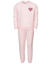 Ideology Toddler Girls 2-Pc. Love Fleece Sweatshirt and Pants Set,Size 3T - $18.81