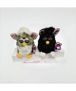 Vintage Tiger Electronics Furby Pair Gray White and Black 1998 with Inst... - $74.25