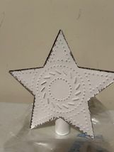 Rustic White Tin Star Tree Topper = SALE image 3