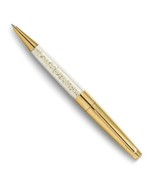 NEW Gold Tone Clear Crystal Filled Ballpoint Pen - £33.81 GBP