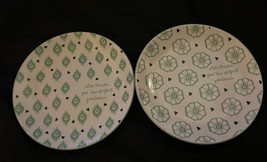 Mary &amp; Martha Salad Plates Give Thanks For his Perfect Goodness Stonewar... - £23.18 GBP