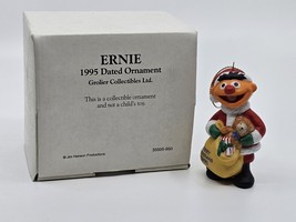 Vtg 1995 Jim Henson Grolier Porcelain Ernie Christmas Tree Ornament Sesa... - $19.79
