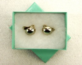 Monet Button Earrings, Silver Tone , Clip On, Vintage Fashion Jewelry, J... - $14.65