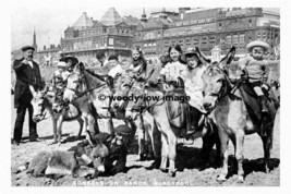 pt7265 - Blackpool , Donkeys on the sands , Lancashire - print 6x4 - £2.20 GBP