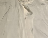 Banana Republic Ruffle Tie Neck Blouse Medium White 100% Silk - $100.00