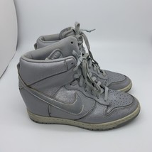 Authenticity Guarantee 
Nike Sneaker Sky Hi Dunks Cut Out PM Gray Wedge ... - £116.65 GBP