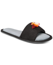 INC International Concepts Women Black Mini Pom Tassel Slip-on Slippers ... - £11.96 GBP