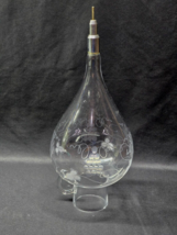Vintage Antique Wine Aerator Dispenser Cask - 13&quot; Blown Glass Grape &amp; Vi... - $34.98