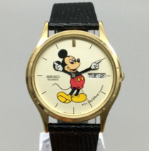 Seiko Disney Watch Women Mickey Mouse Pointing Hands 5Y23-7079 New Battery - £62.63 GBP