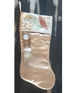 2002 Martha Stewart Everyday Living Golden Satin Christmas Embroidered S... - $13.55 CAD
