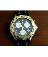 BURETT SWISS CHRONOGRAPH WATCH 100 METERS BLACK FACE WITH BOX BEAUTY - €214,98 EUR