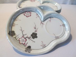 8 GOLD CASTLE CHIKUSA HAND PAINTED LUSTERWARE CHERRY BLOSSOM SNACK LUNCH... - £78.63 GBP