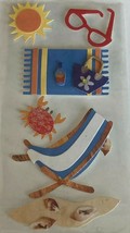 Scrapbooking Embellishment Vacation Beach Vacation Chair Crab Towel Sung... - £3.11 GBP