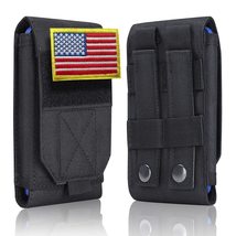 Heyqie Black Tactical Molle Cellphone Pouch Case,Heavy Duty Waterproof Phone Hol - £16.20 GBP