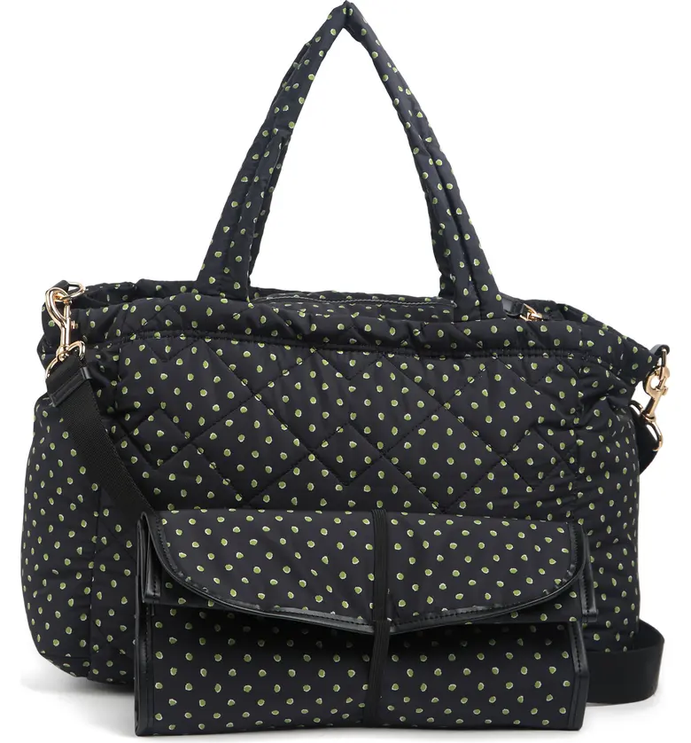 Marc Jacobs Quilted Nylon Dot Prints Diaper Tote Bag! ~NWT~ PERIDOT DOTS Item image 3