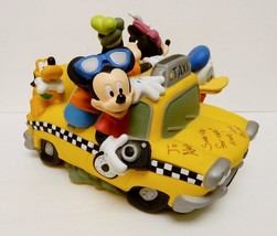 Disney Fab 5 Duck Cab Taxi Piggy Bank Mickey Mouse & Friends Park Signed To Alex - $38.94