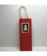 Red Tall Slim Wine Bottle Tote Gift Bag Christmas Tree Present 5&quot; x 13.5&quot; - £11.79 GBP