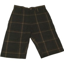 Pacific Scene Boys Plaid Shorts Size S 24&quot; Waist Brown Vintage 90s NEW - £18.65 GBP