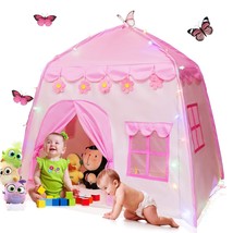 420D Oxford Fabric Flower Kids Play Tent With Star Lights, 51&quot;X40&quot; Large... - £39.32 GBP