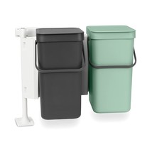 Brabantia Sort &amp; Go Built-in Cupboard Recycling Cans (2 x 3.2 Gal/Dark Gray &amp; Ja - $112.99