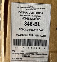 Evolur Toddler Rail 846-Bl Pink Blush (Dusty Rose) - £27.69 GBP